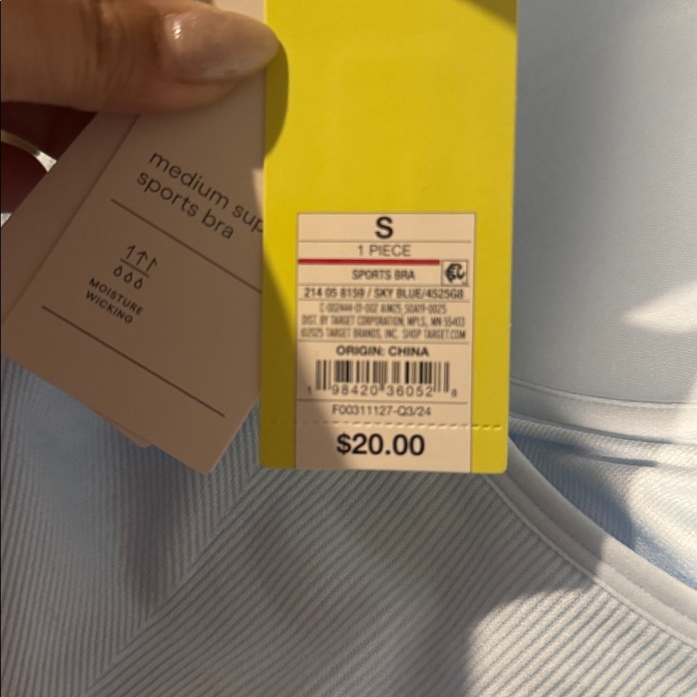 Size Small All in Motion Light Blue Sports Bra - Picture 2 of 5